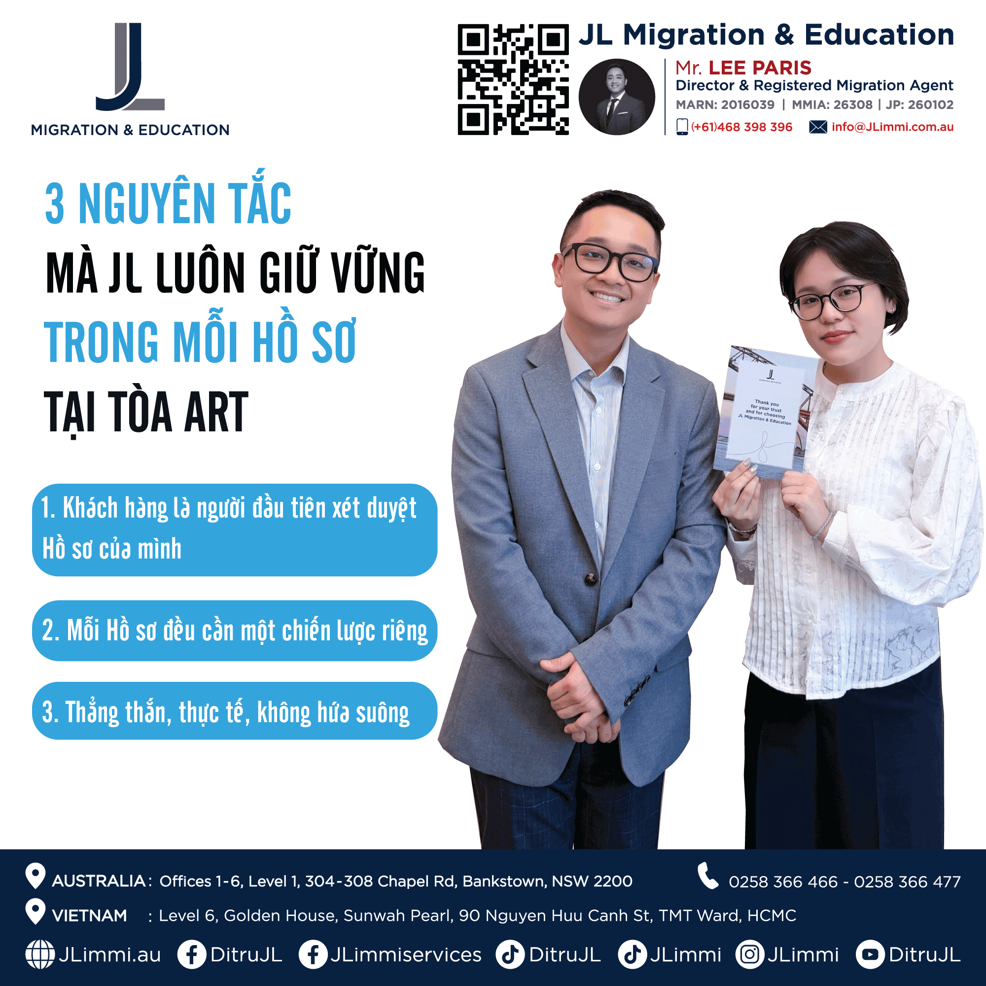 3 nguyên tắc mà JL luôn giữ vững trong mỗi hồ sơ tại Tòa ART